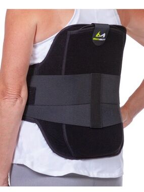 BraceAbility Black Lumbar Back Brace with Support Straps NWT